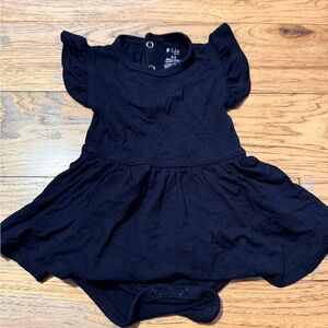 Kyte BABY Twirl Bodysuit Dress In Midnight